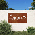 Vidaxl wanddecoratie tuin vogelontwerp 105x55 cm cortenstaal