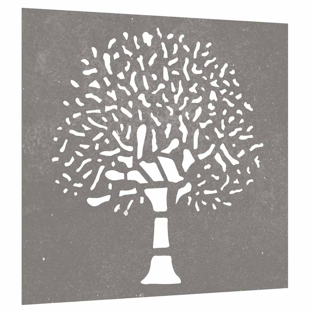 VidaXL Wanddekoration Gartenbaum-Design 55x55 cm Cortenstahl