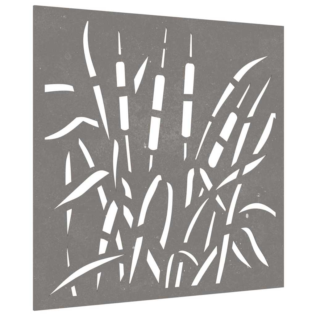 VidaXL Wanddekoration Gartengras-Design 55x55 cm Cortenstahl