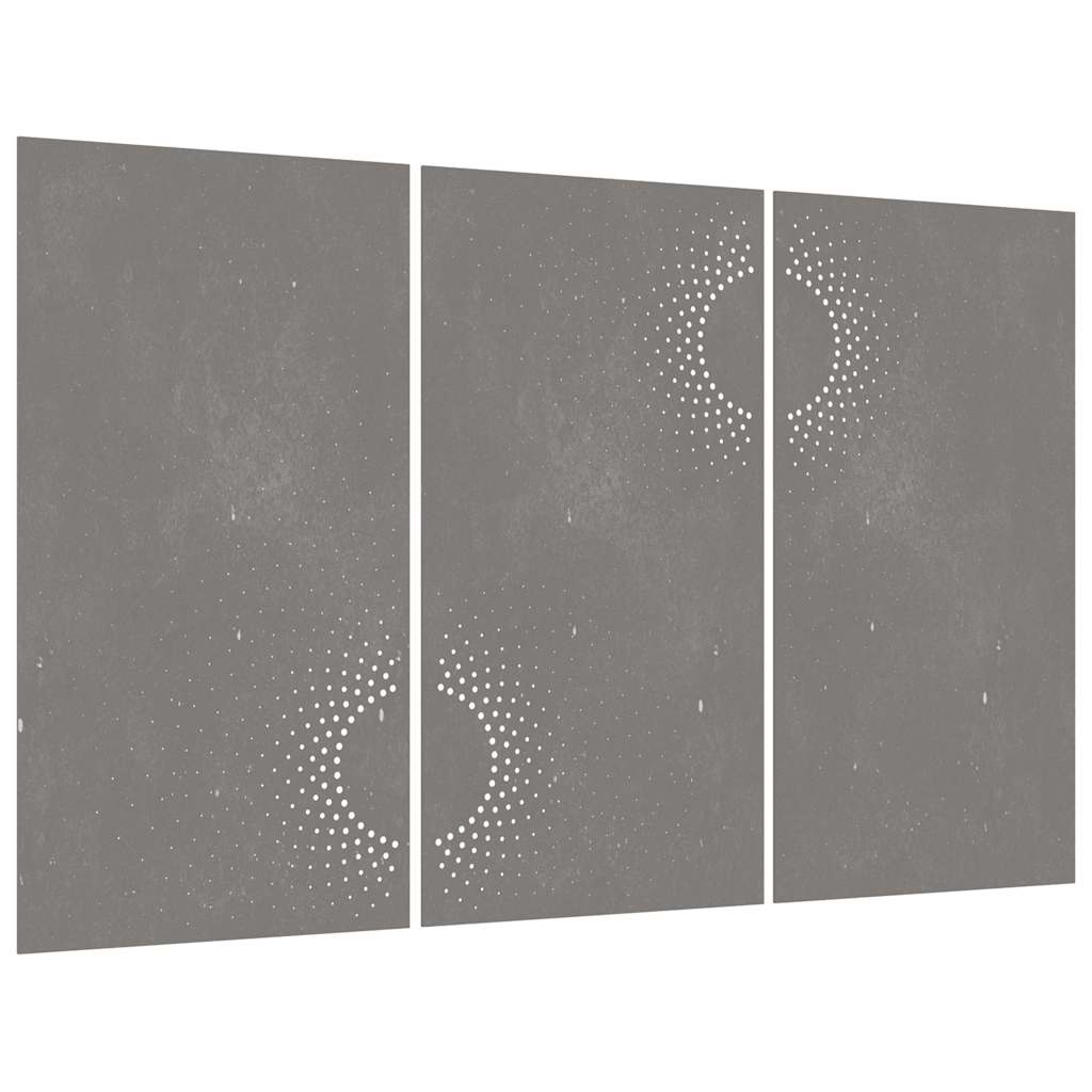 vidaXL Wanddekoration Garten 3 St. Sonne Design 105x55 cm Cortenstahl
