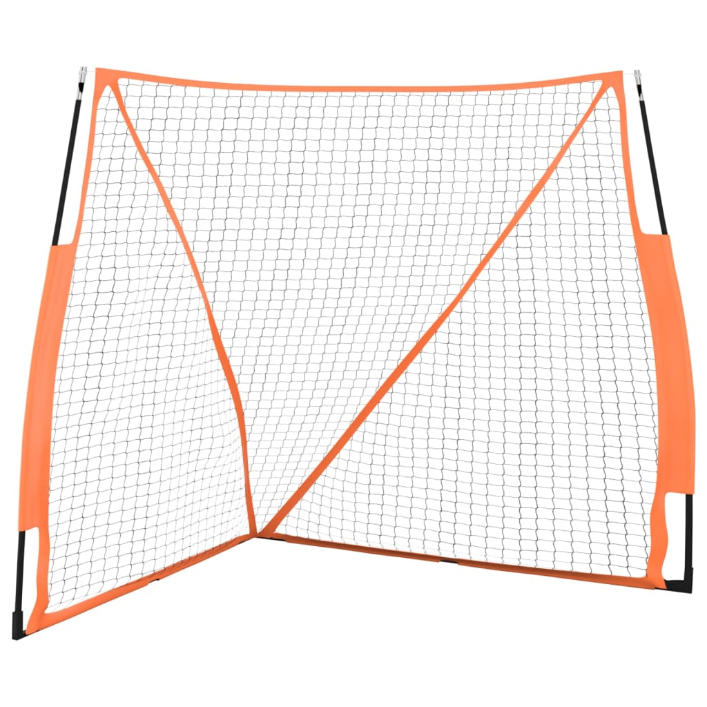 Vidaxx Baseball -Netz tragbar 183x182x183cm Stahl Polyester Orange Schwarz