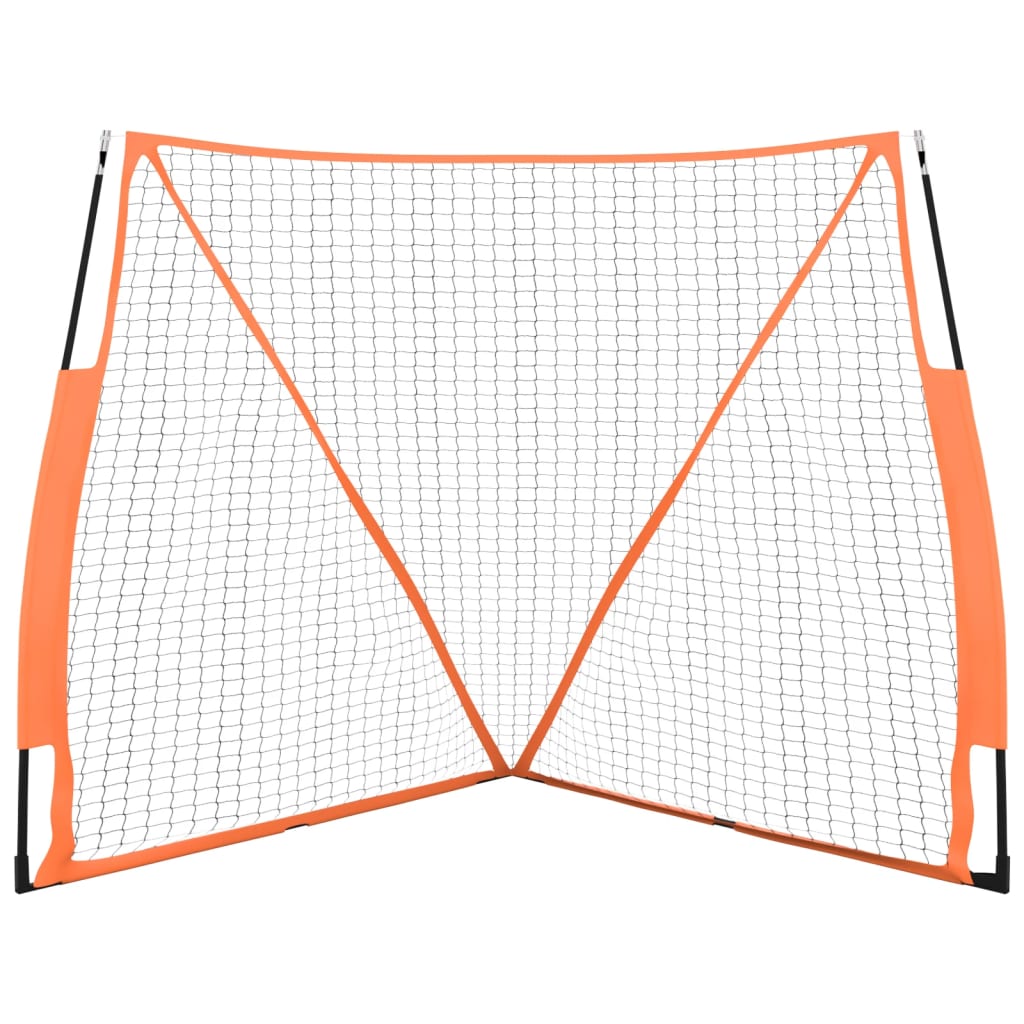 Vidaxx Baseball -Netz tragbar 183x182x183cm Stahl Polyester Orange Schwarz