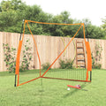 Vidaxx Baseball -Netz tragbar 183x182x183cm Stahl Polyester Orange Schwarz