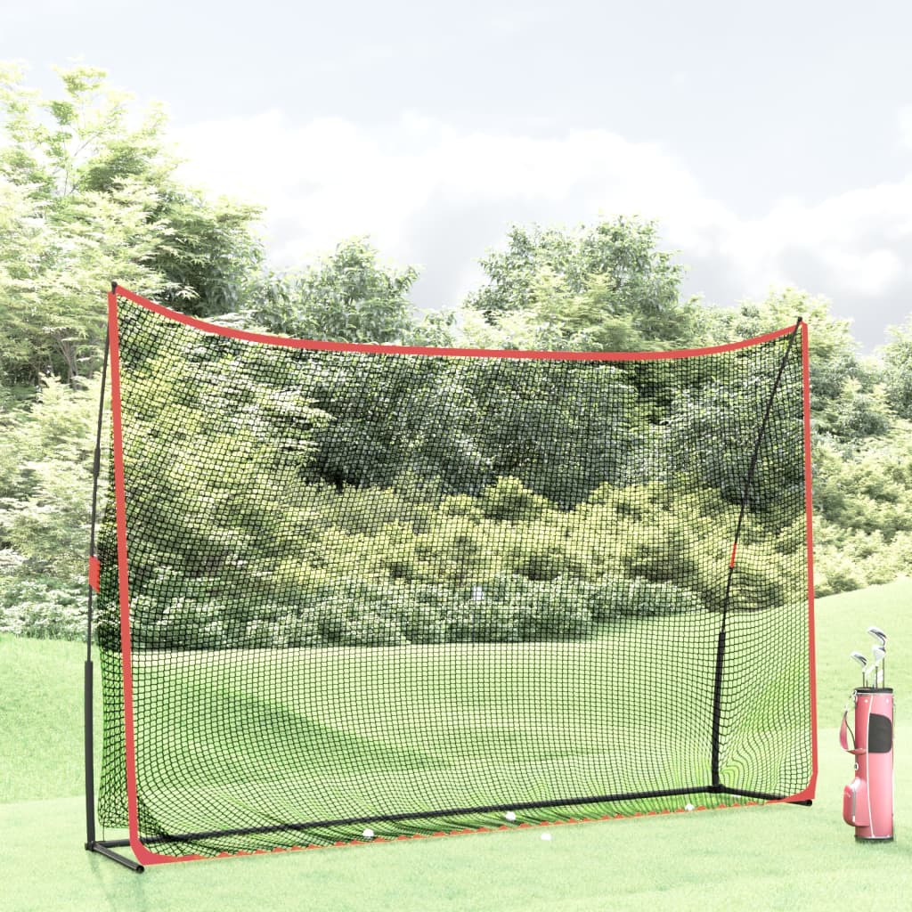 VidaXL Golf-Trainingsnetz 305x91x213 cm Polyester schwarz und rot