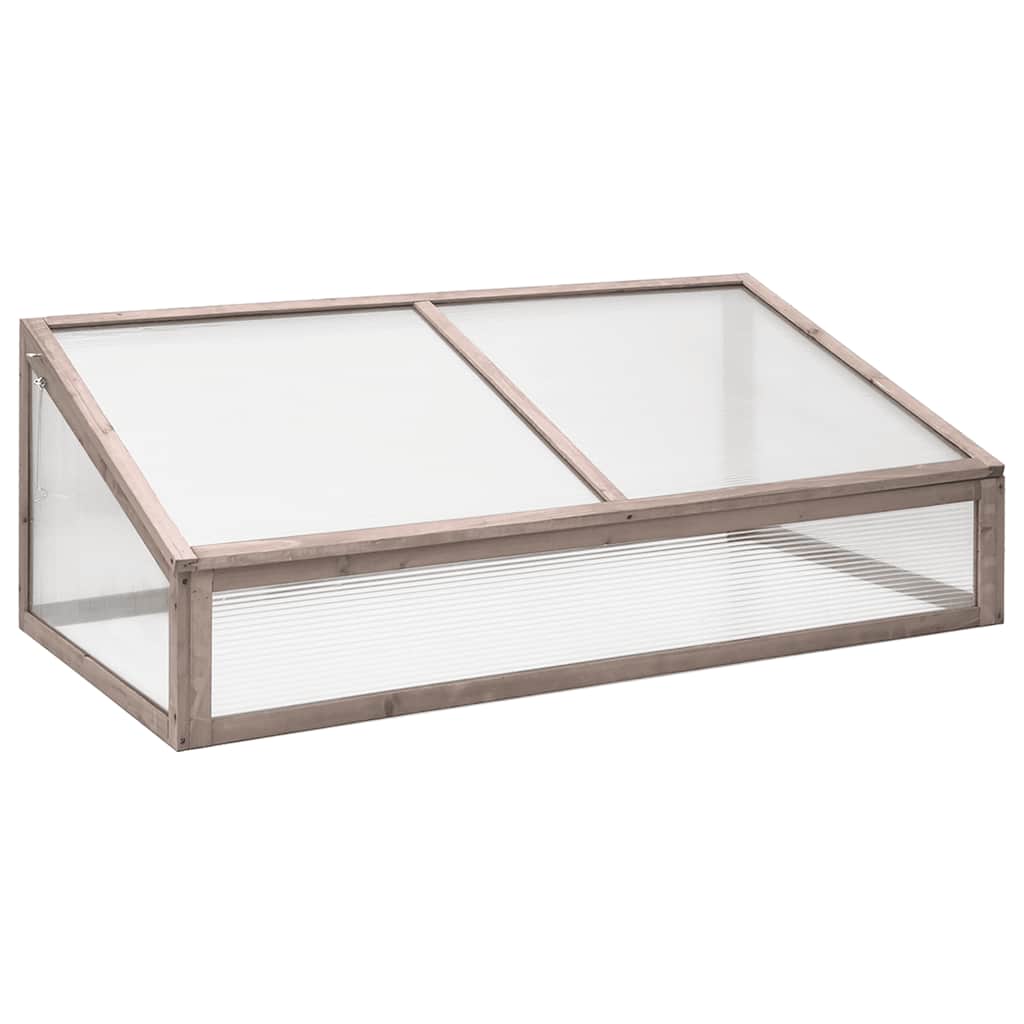 VidaXL Gewächshaus 110x58,5x39 cm Kiefernholz Grau