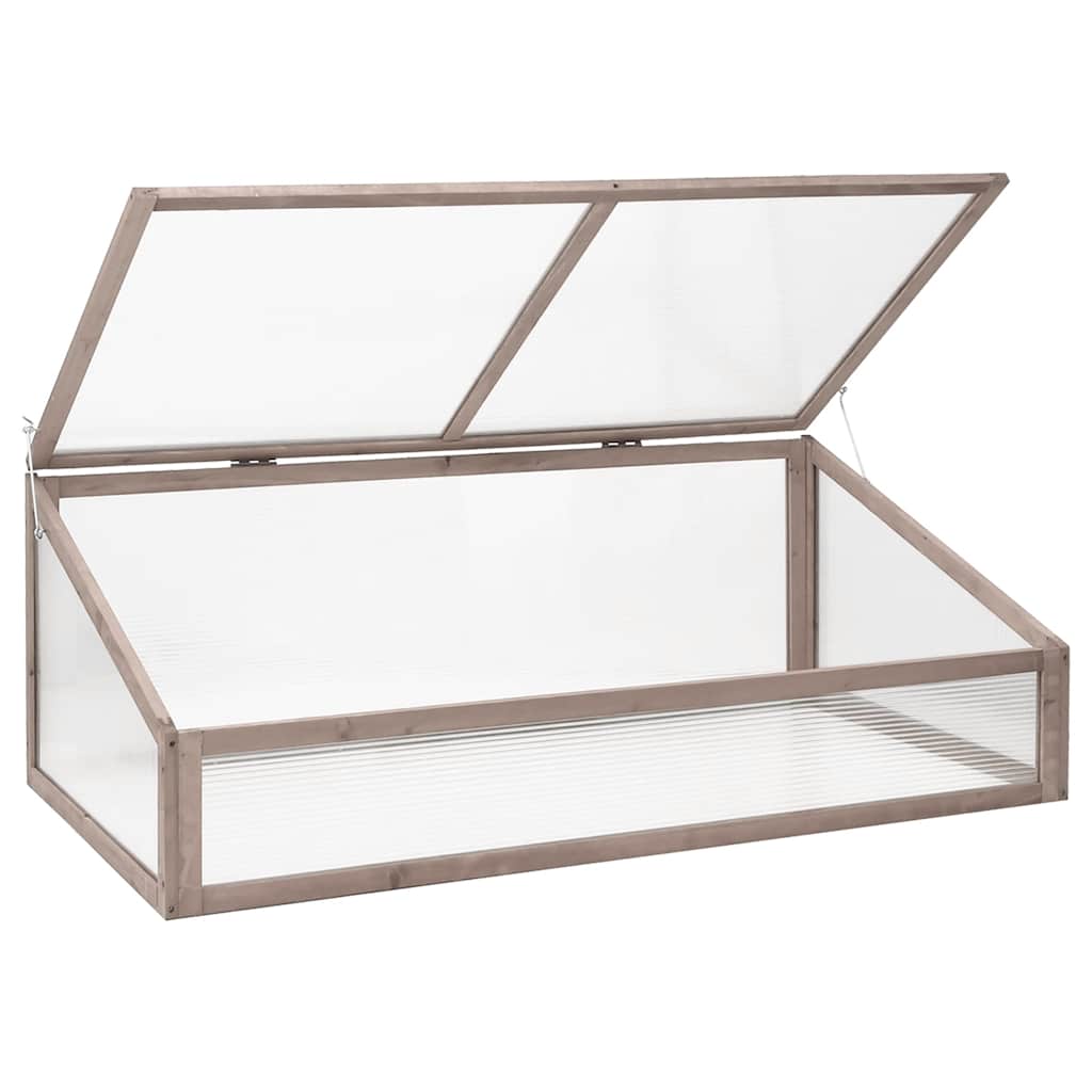 VidaXL Gewächshaus 110x58,5x39 cm Kiefernholz Grau