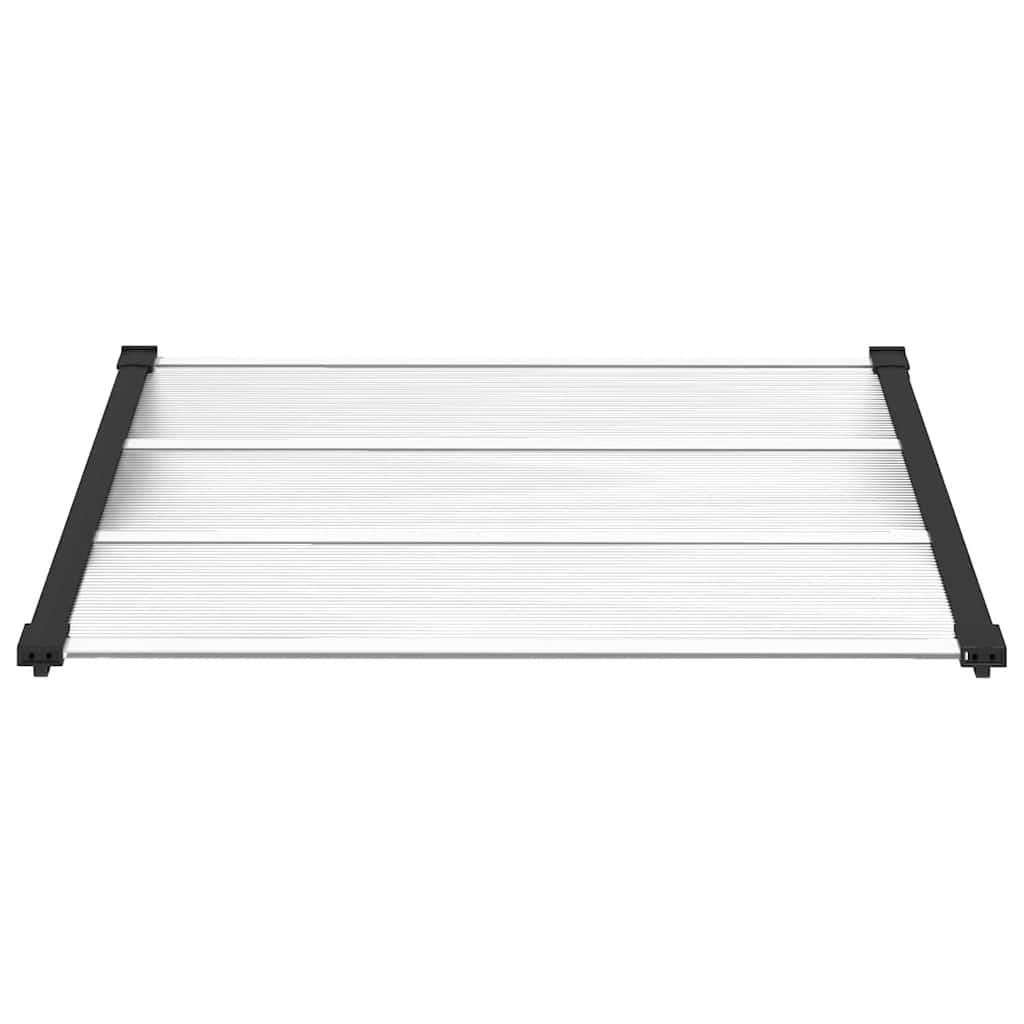 VidaXL Türvordach 122x90 cm Polycarbonat Schwarz und Transparent