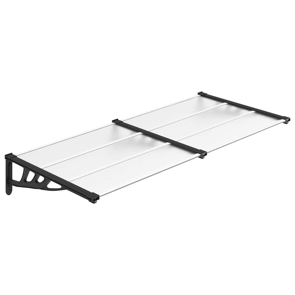 Vidaxxl -Tür -Baldachin 199x90 cm Polycarbonat schwarz und transparent