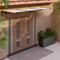 Vidaxl deurluifel 297,5x90 cm polycarbonaat zwart en transparant