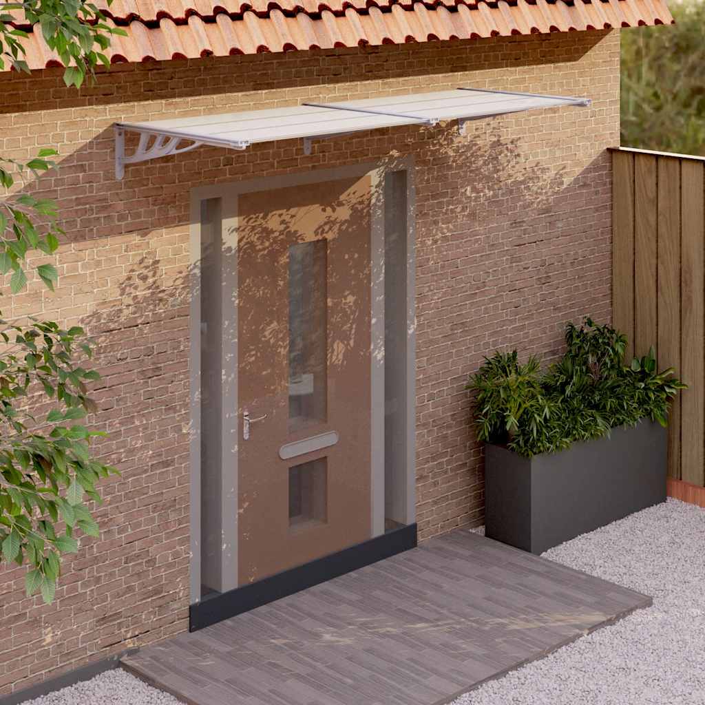 Vidaxxl -Tür -Baldachin 239 x 90 cm Polycarbonat grau und transparent