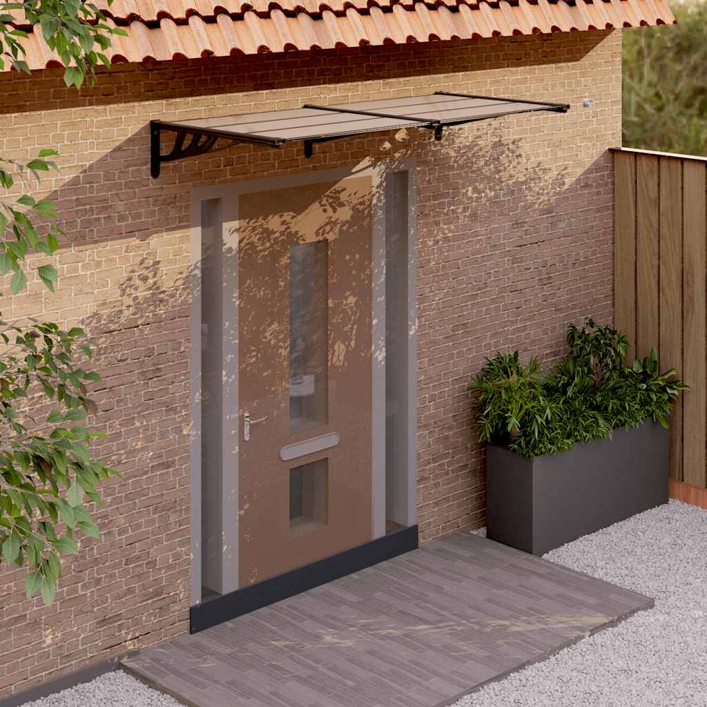 Vidaxxl -Tür -Baldachin 199x90 cm Polycarbonat schwarz