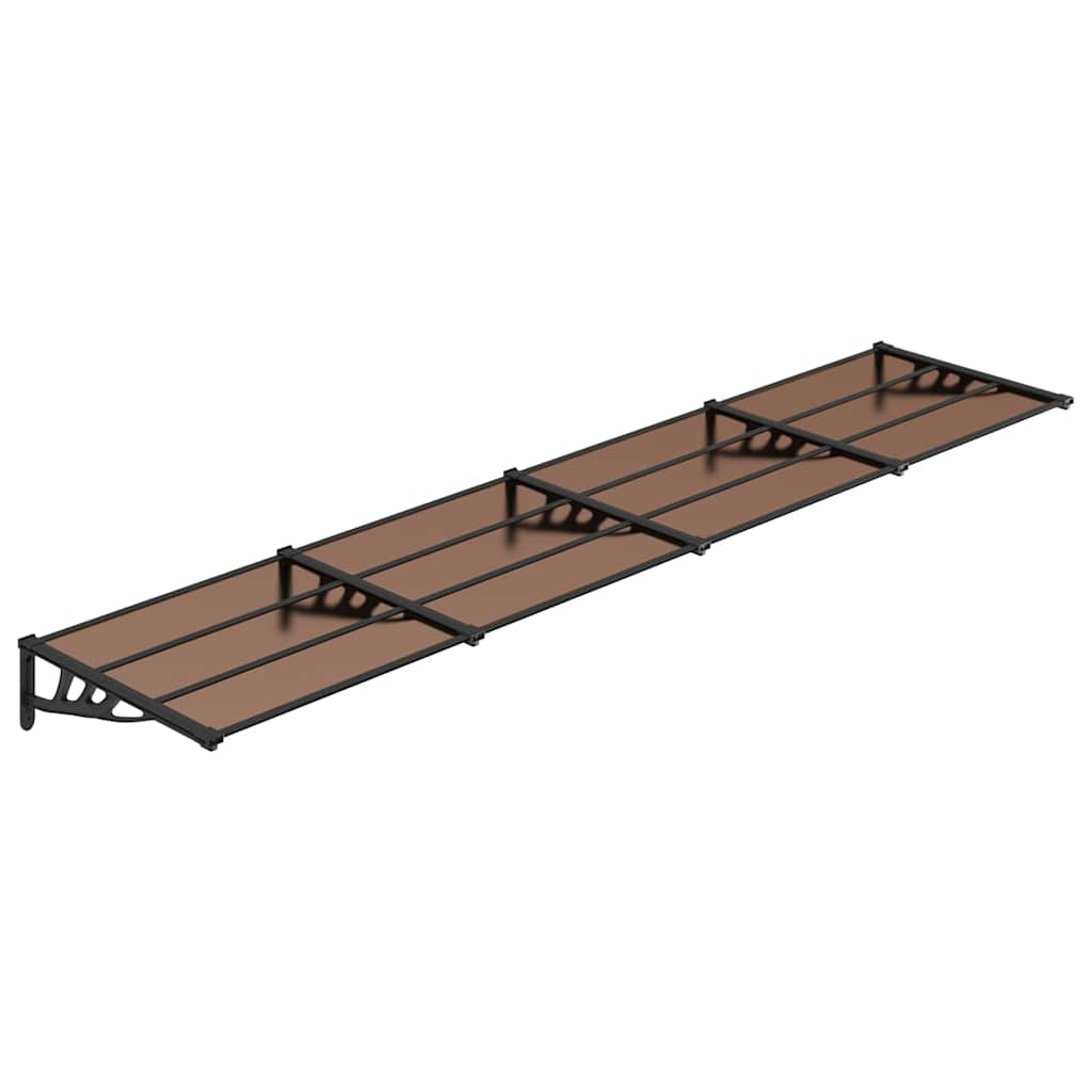 Vidaxxl -Tür -Baldachin 396x90 cm Polycarbonat schwarz
