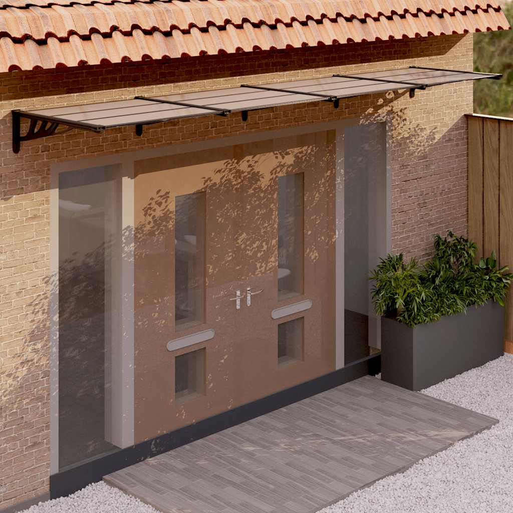 Vidaxxl -Tür -Baldachin 396x90 cm Polycarbonat schwarz