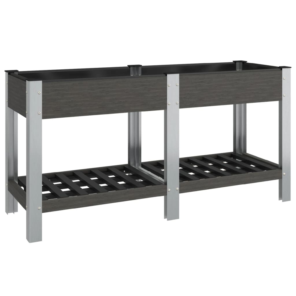 VIDAXL -Planzer mit Regal 150 x 50 x 75 cm HKC Grau angehoben