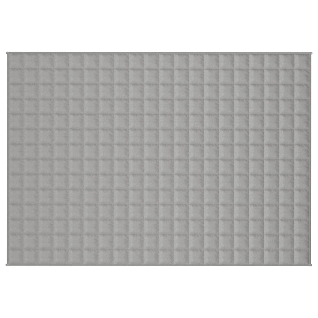 Vidaxl verzwaringsdeken 137x200 cm 10 kg stof grijs