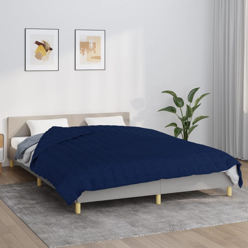 Vidaxxl schwache Decke 220x230 cm 11 kg Stoff blau