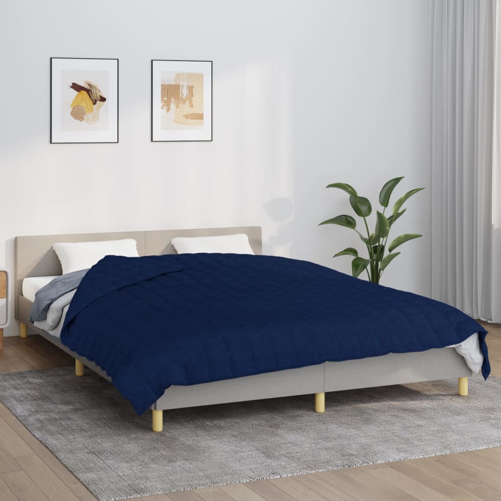 Vidaxxl schwache Decke 220x230 cm 15 kg Stoff blau