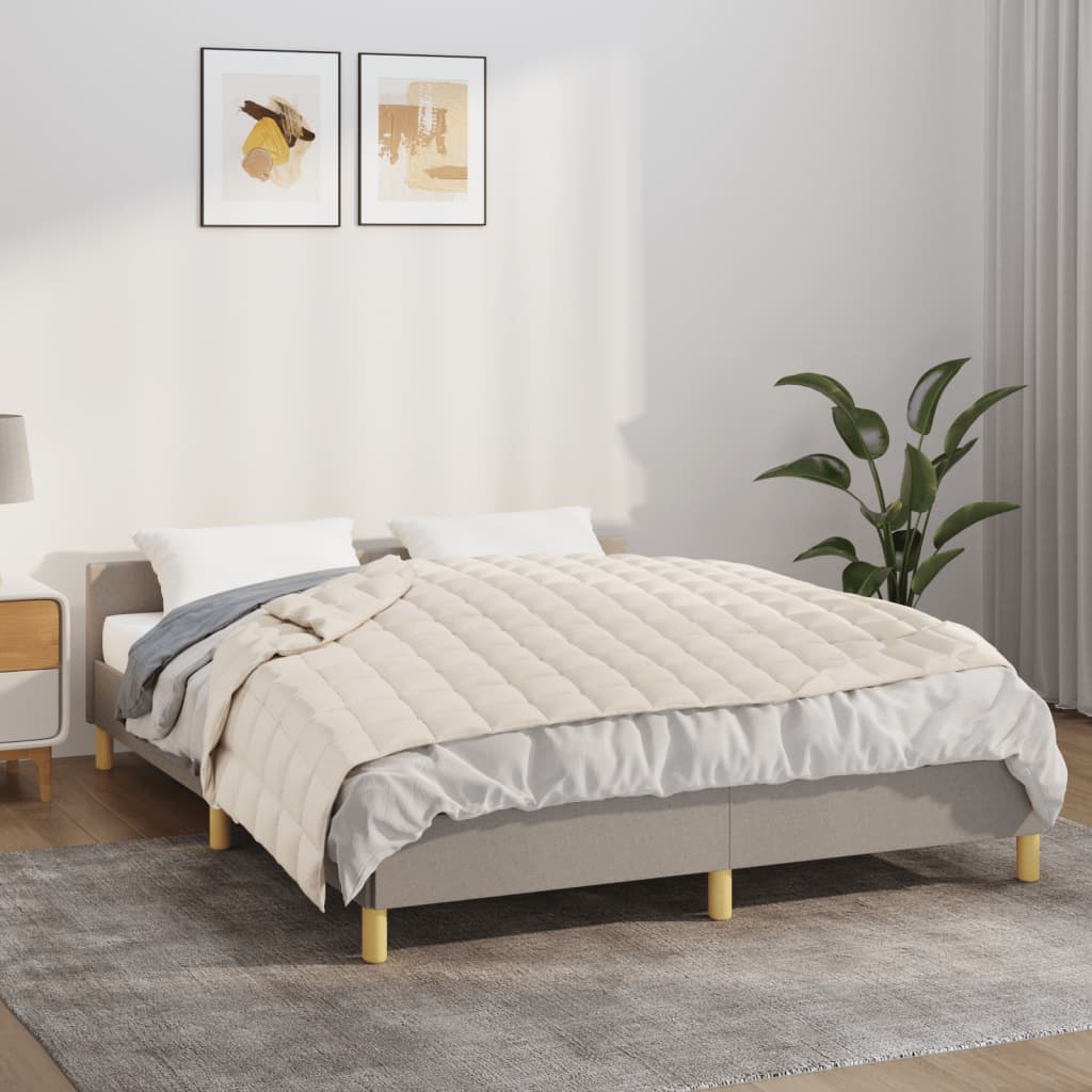 Vidaxxl schwache Decke 122x183 cm 9 kg Stofflampe creme -gelöscht