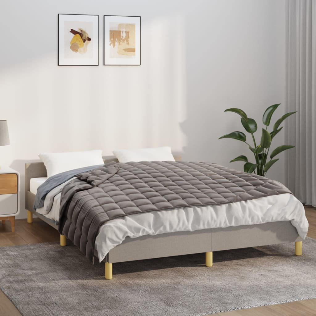 Vidaxxl schwache Decke 140x200 cm 6 kg Stoff grau