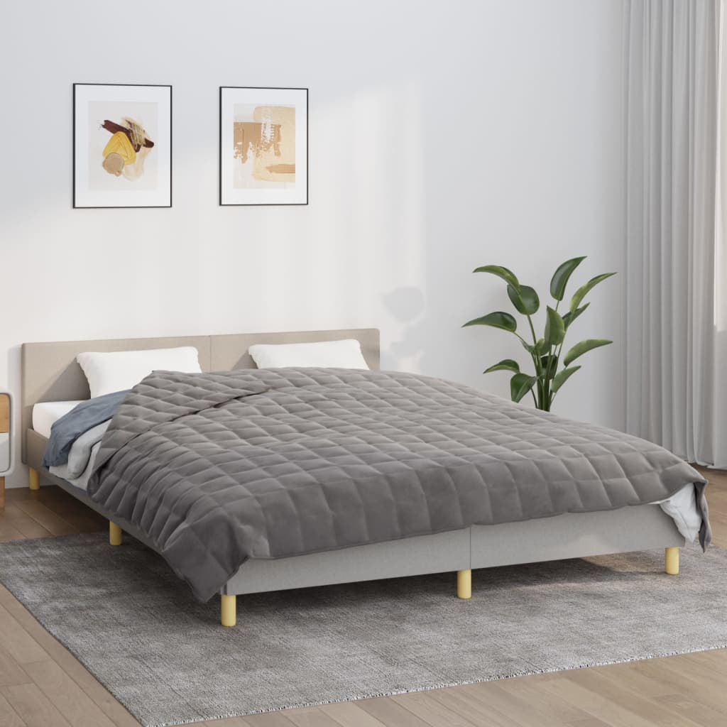 VidaXL Schwachdecke 220x230 cm 15 kg Stoff grau
