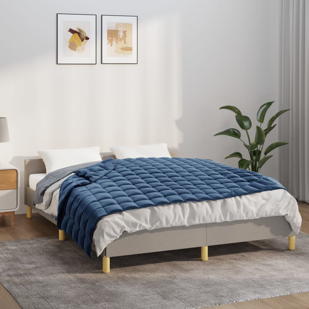 Vidaxl verzwaringsdeken 122x183 cm 5 kg stof blauw
