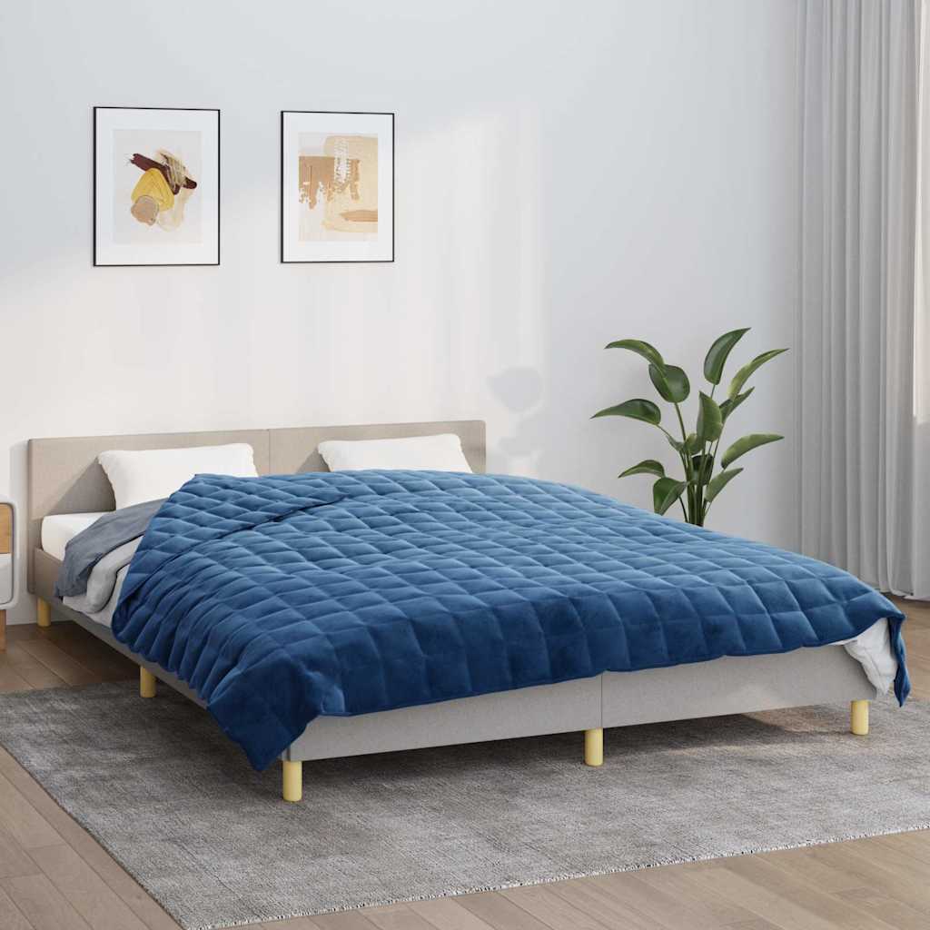 Vidaxxl schwache Decke 220x240 cm 11 kg Stoff blau