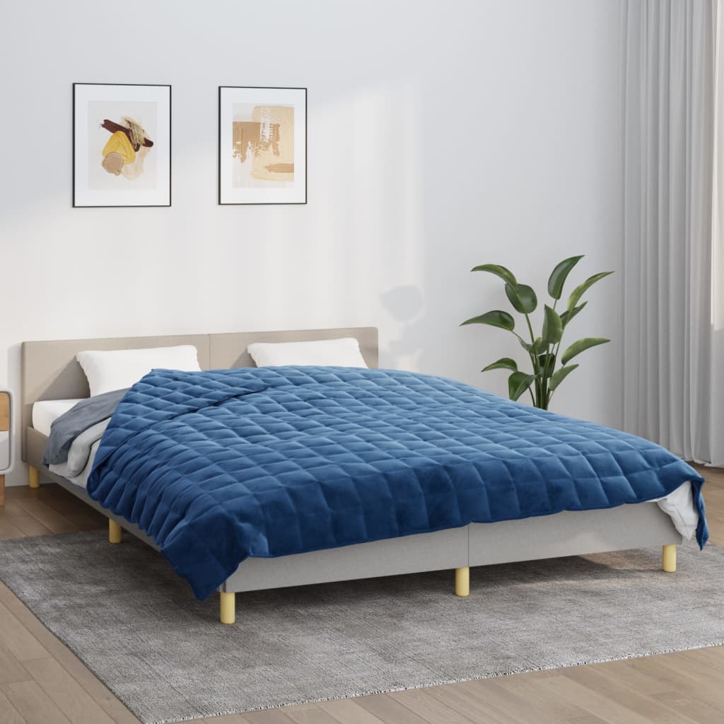 Vidaxxl schwache Decke 220x230 cm 15 kg Stoff blau