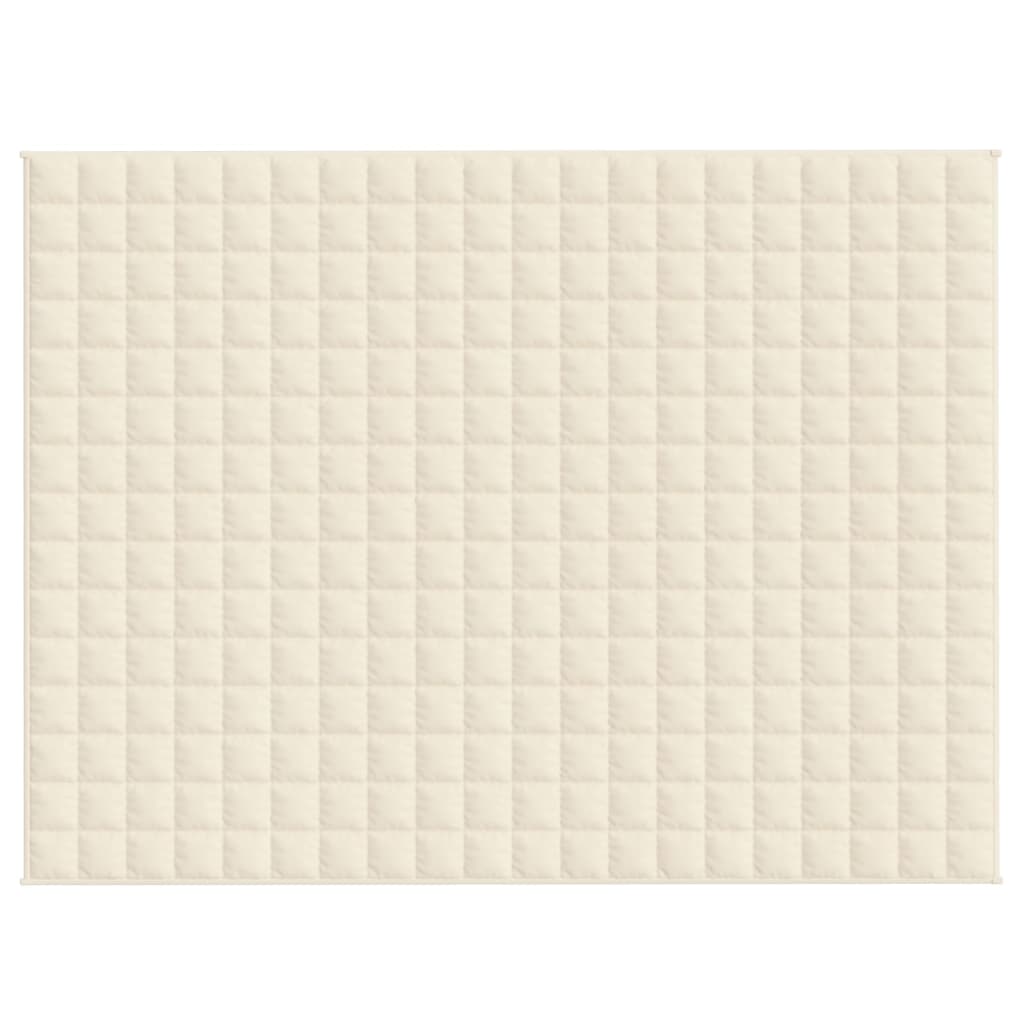 Vidaxxl schwache Decke 152x203 cm 7 kg Stofflampe cremefarben