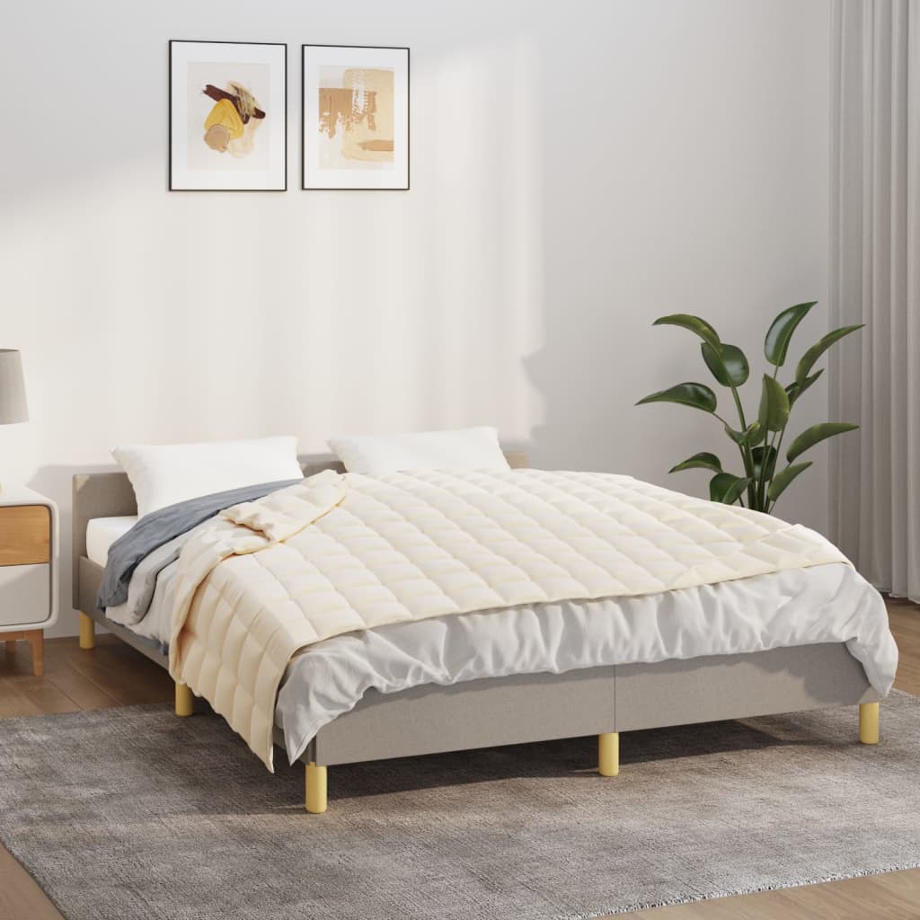 Vidaxxl schwache Decke 152x203 cm 7 kg Stofflampe cremefarben