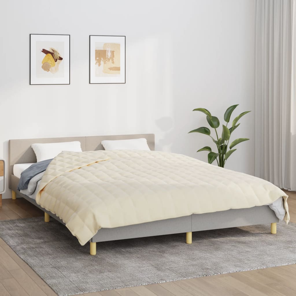 VidaXL schwache Decke 220x230 cm 11 kg Stofflampe creme -gelöscht