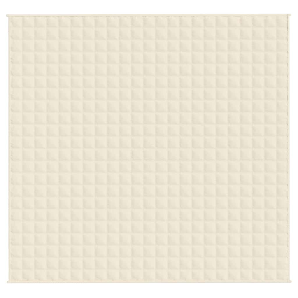 Vidaxl verzwaringsdeken 220x240 cm 15 kg stof lichtcrèmekleurig