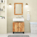 Vidaxl spiegel 70x50 cm massief acaciahout en glas