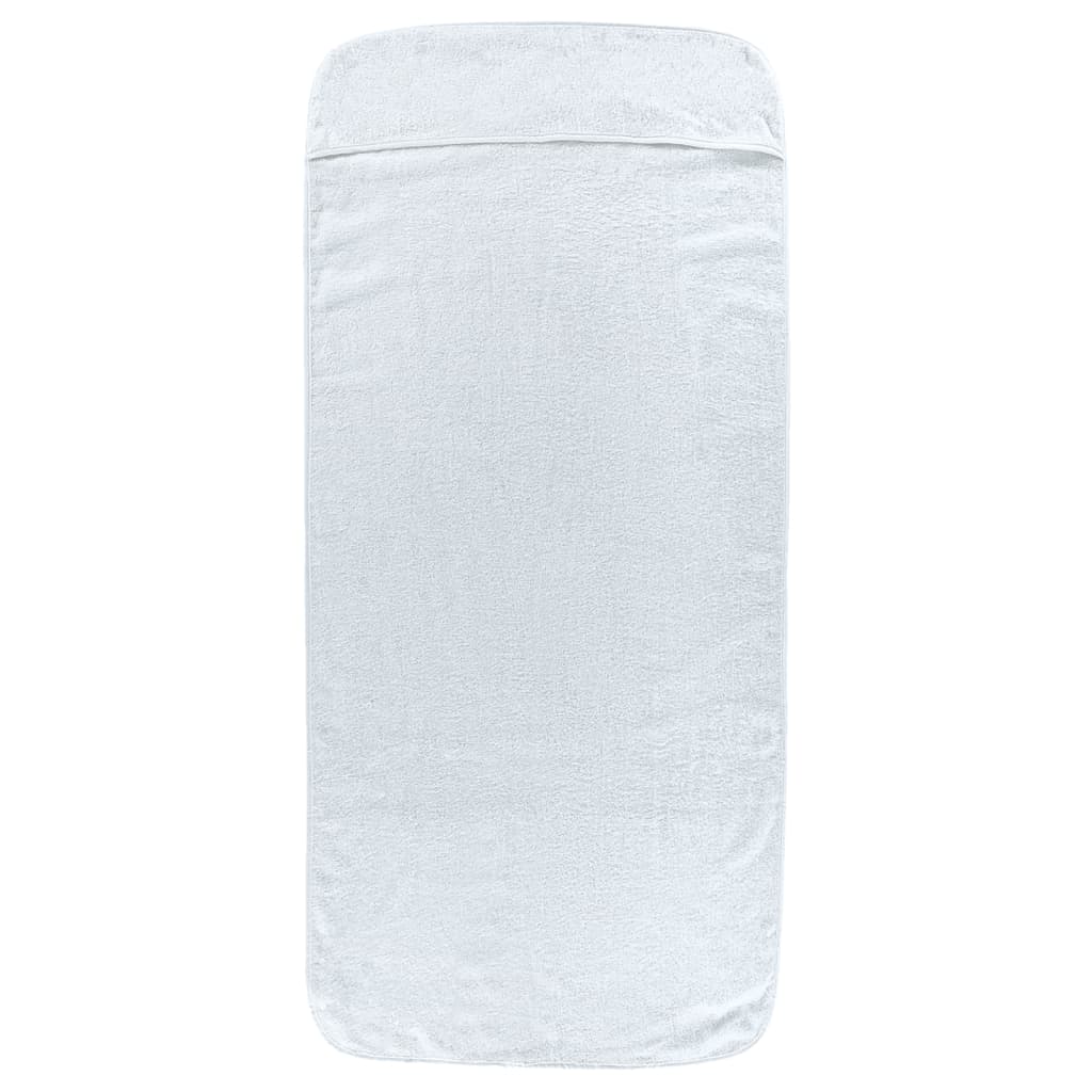 VidaXL Strandtücher, 2 Stück, 400 g/m², 60 x 135 cm, Stoff, weiß