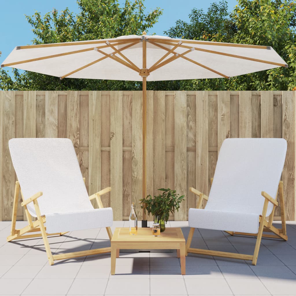 VidaXL Strandtücher, 2 Stück, 400 g/m², 60 x 135 cm, Stoff, weiß