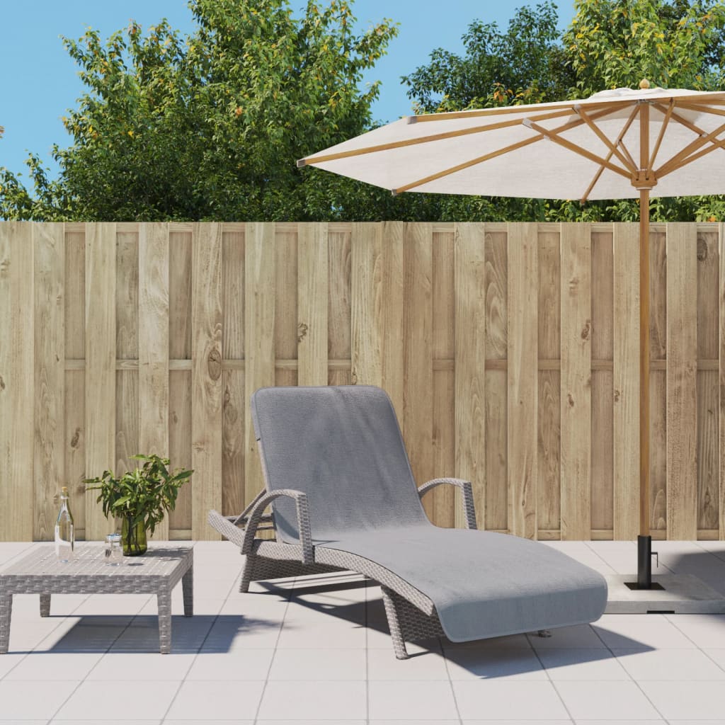 VidaXL Strandtücher, 2 Stück, 400 g/m², 75 x 200 cm, Stoff, grau