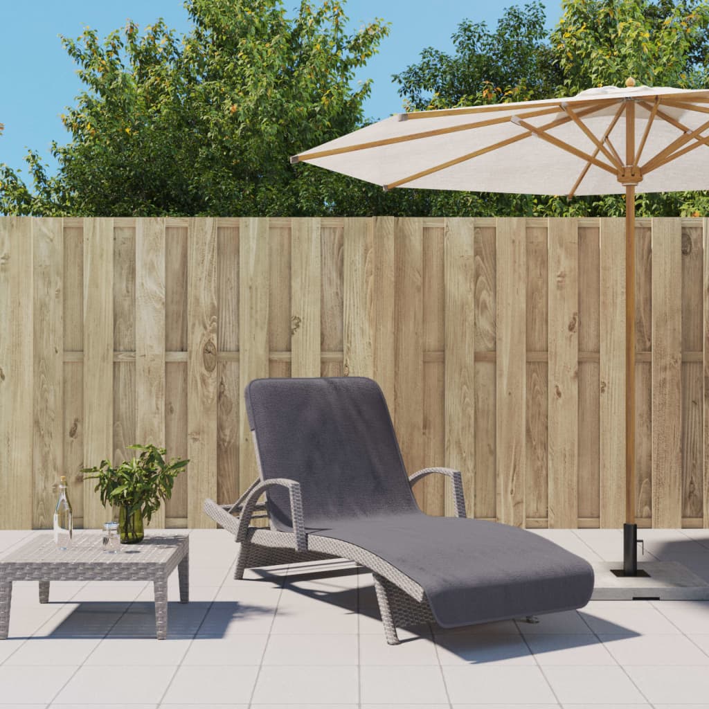 Vidaxl strandhanddoeken 2 st 400 g m² 75x200 cm stof antracietkleurig