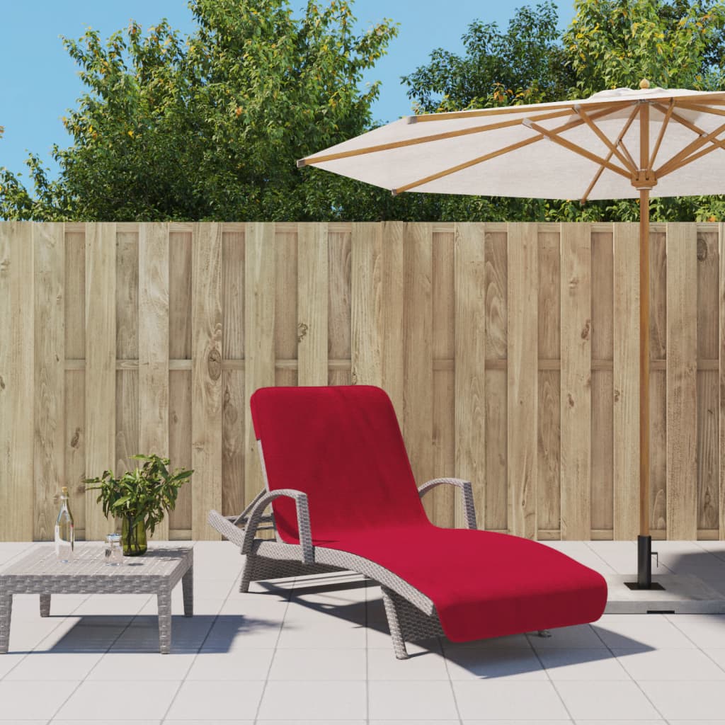 VidaXL Strandtücher, 2 Stück, 400 g/m², 75 x 200 cm, Stoff, bordeauxrot