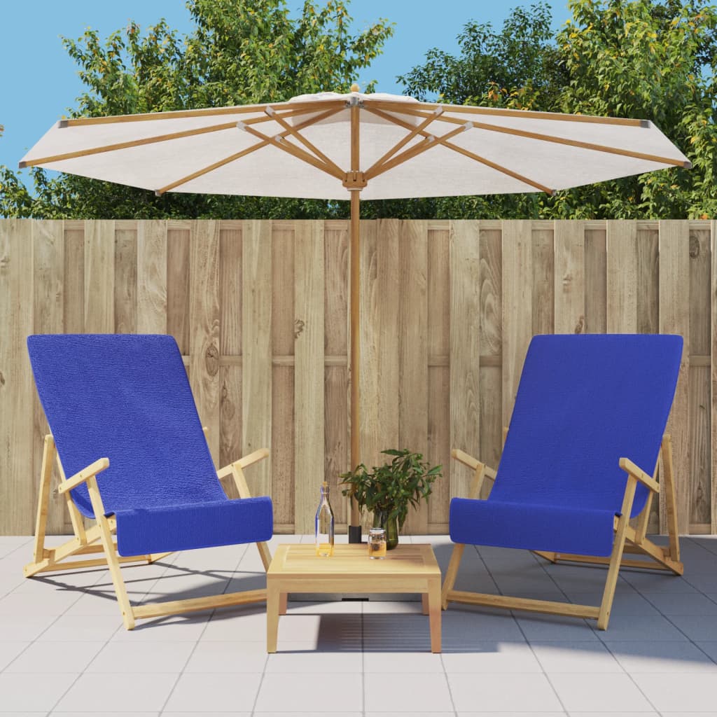 VidaXL Strandtücher, 2 Stück, 400 g/m², 60 x 135 cm, Stoff, Königsblau