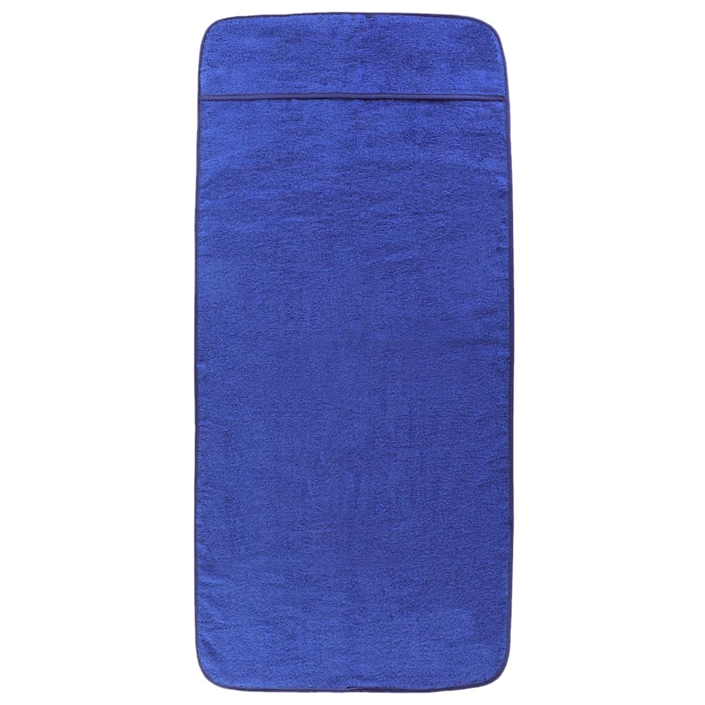 VidaXL Strandtücher, 2 Stück, 400 g/m², 75 x 200 cm, Stoff, Königsblau