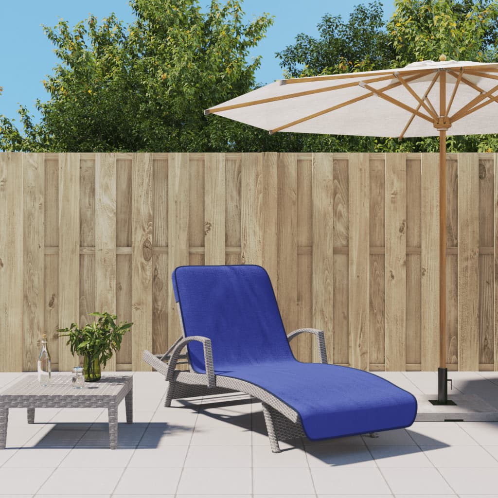 VidaXL Strandtücher, 2 Stück, 400 g/m², 75 x 200 cm, Stoff, Königsblau