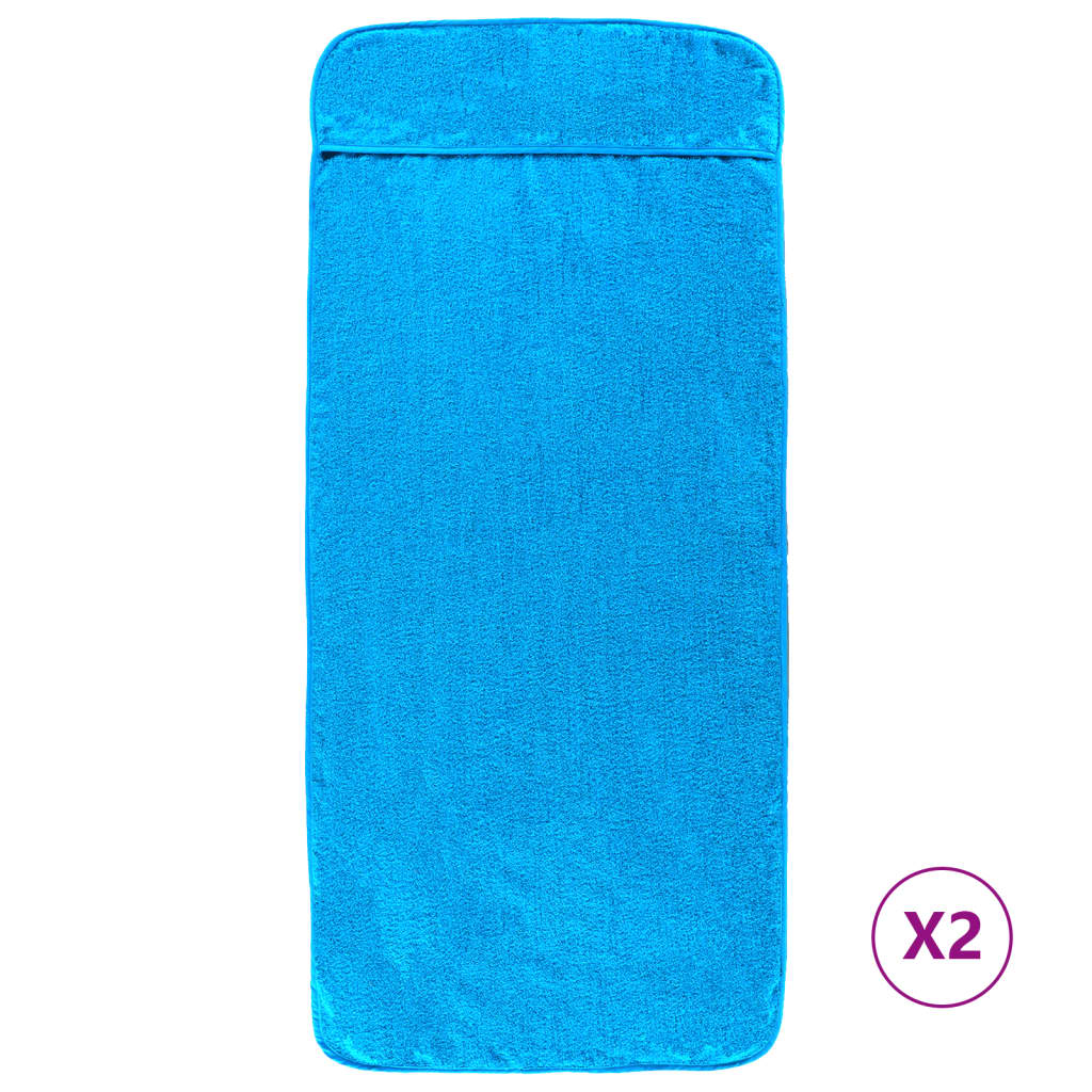 VidaXL Strandtücher, 2 Stück, 400 g/m², 60 x 135 cm, türkis