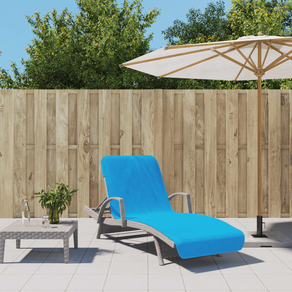 VidaXL Strandtücher, 2 Stück, 400 g/m², 75 x 200 cm, türkis