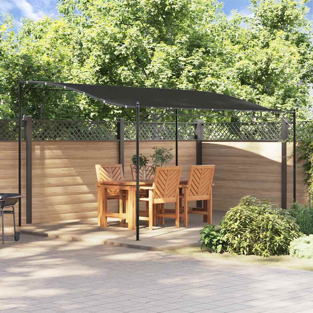 Vidaxx Markise 4x3 m, 180 g/m² Stoff und Stahl – Anthrazit – geliert