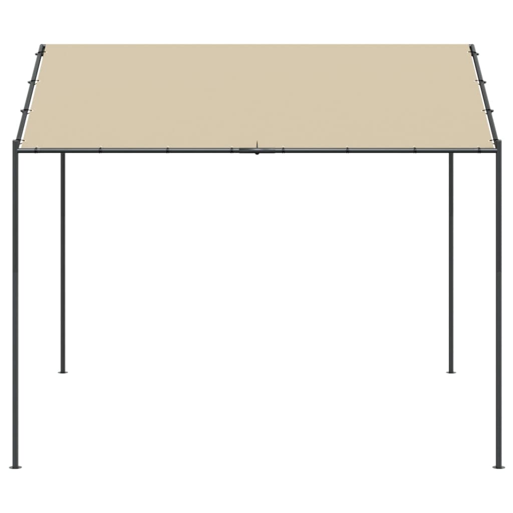 VidaXL Gartenpavillon 3x3 m Stahl und Stoff Beige