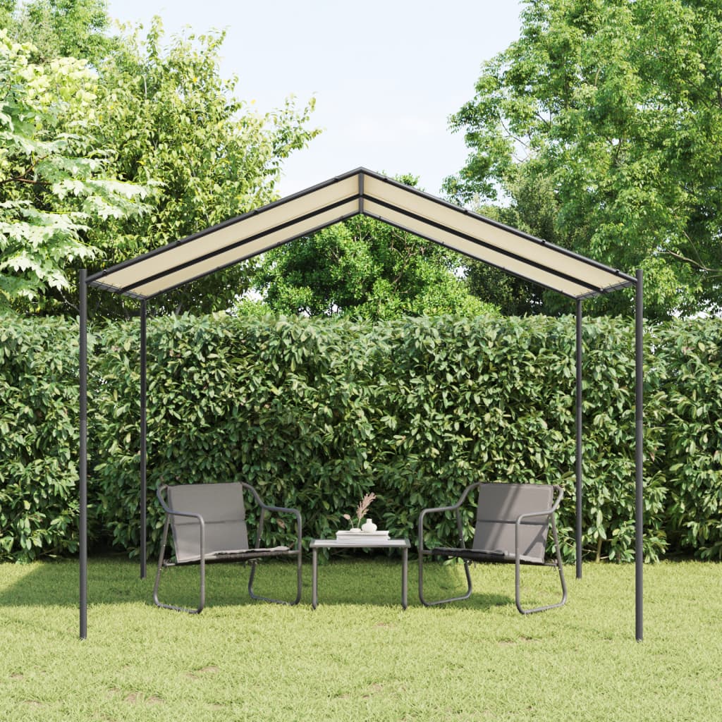 VidaXL Gartenpavillon 3x3 m Stahl und Stoff Beige