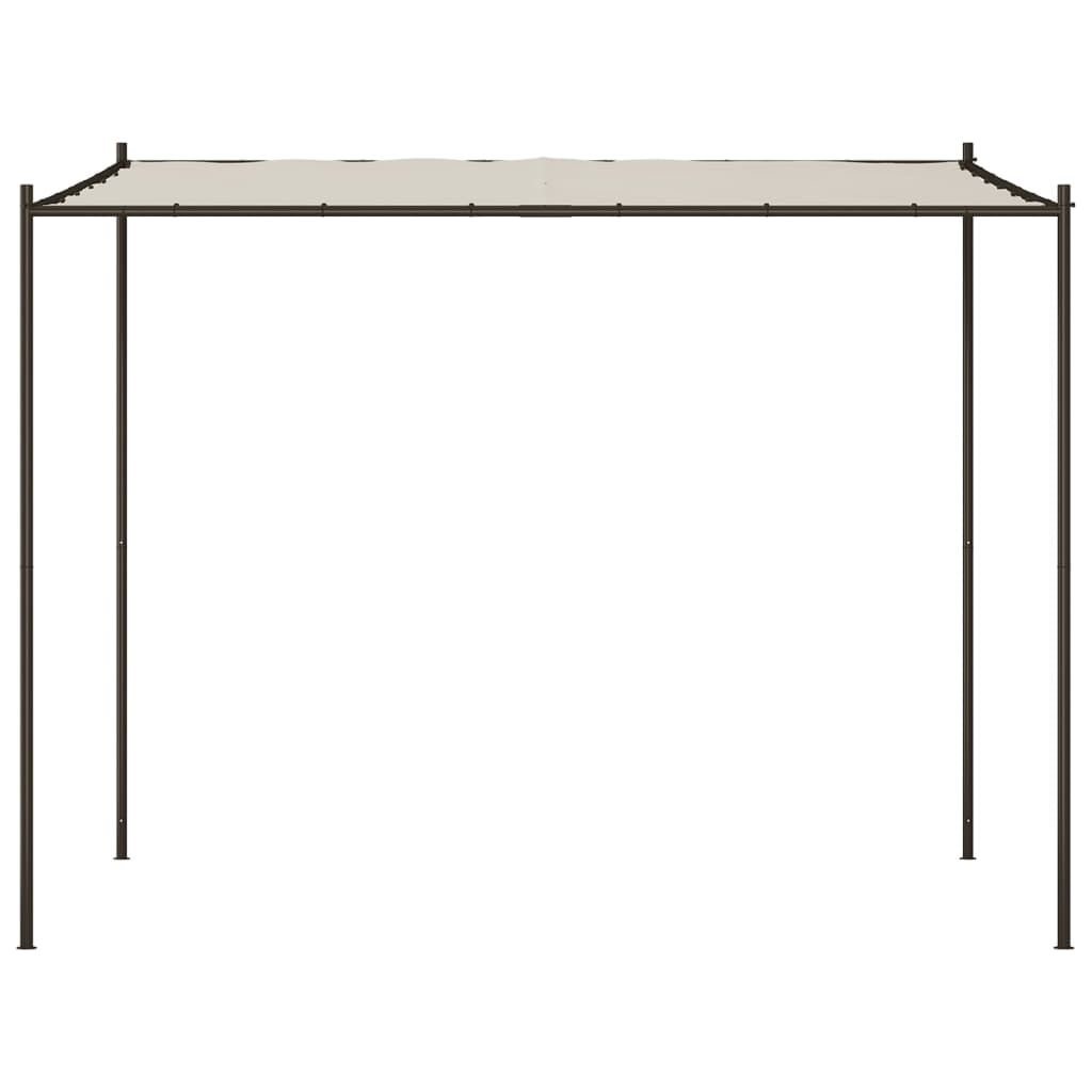 Vidaxl prieel 3x3 m 180 g m² stof en staal wit