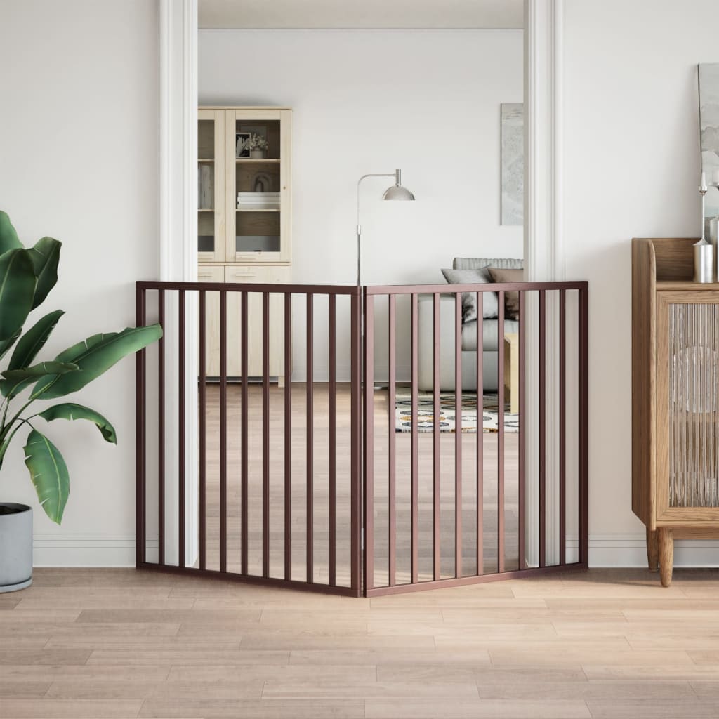 VidaXL Faltbarer Hundezaun, 2 Paneele, 160 cm, Pappelholz, Braun