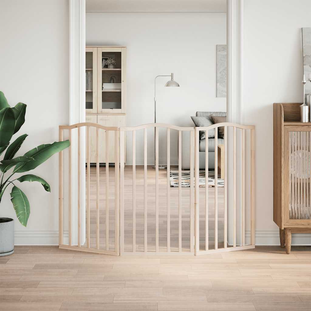VidaXL Faltbarer Hundezaun, 3 Paneele, 150 cm, Pappelholz