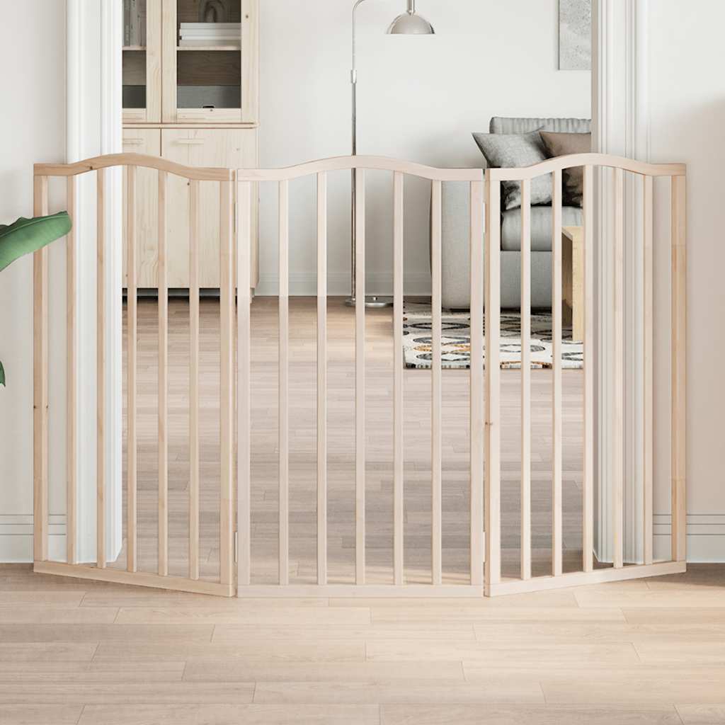 VidaXL Faltbarer Hundezaun, 3 Paneele, 150 cm, Pappelholz