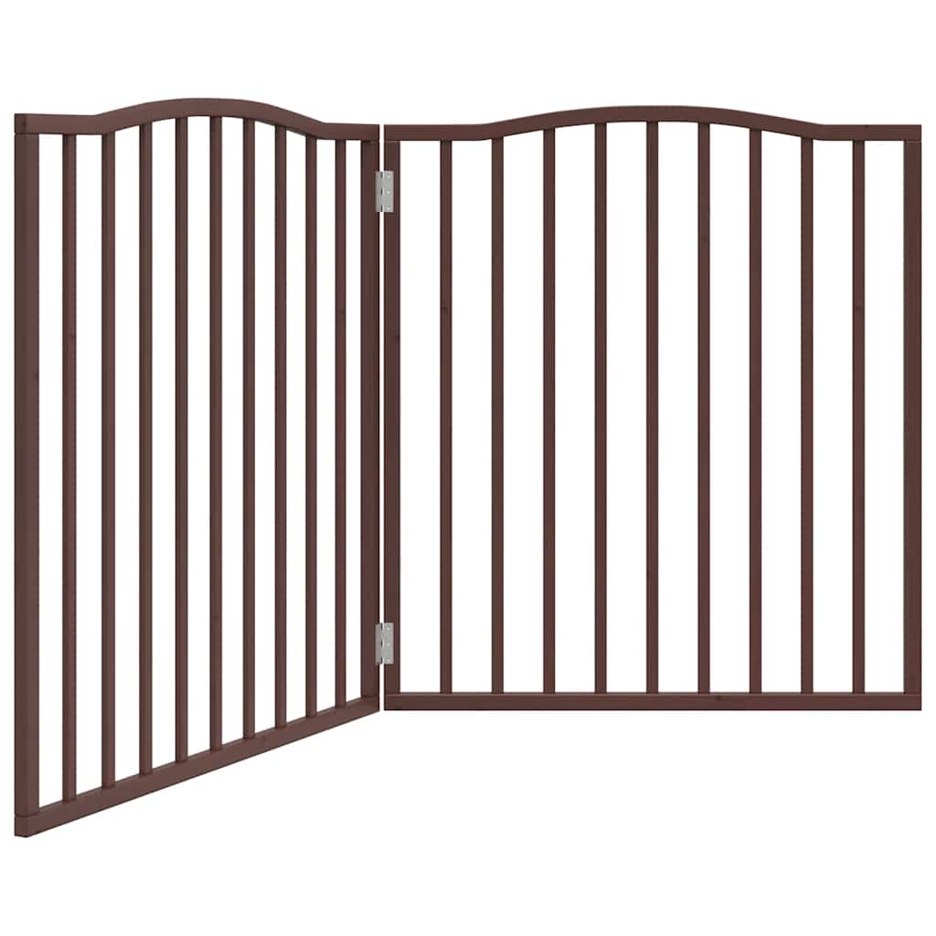 VidaXL Faltbarer Hundezaun, 2 Paneele, 160 cm, Pappelholz, braune Eiche